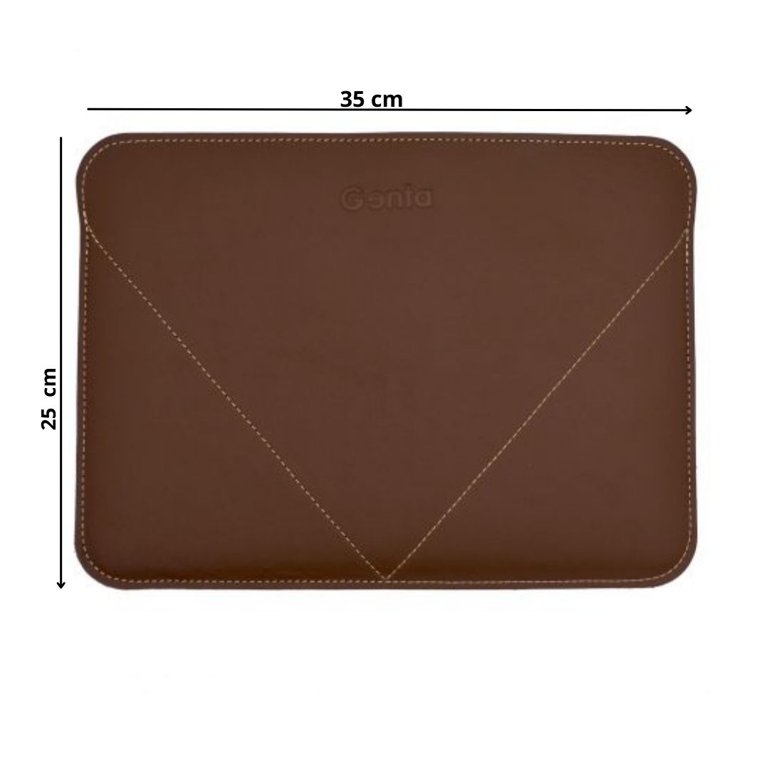 husa laptop macbook 13 inch piele naturala maro