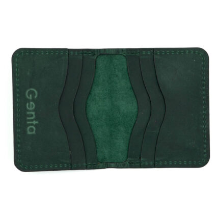 portofel piele minimalist slim verde1