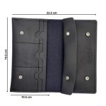 PORTMONEU DAMA PIELE NATURALA NEGRU INCHIDERE CAPSE