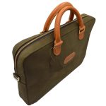 geanta laptop piele naturala verde1