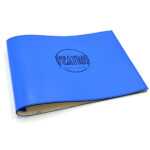 meniu restaurant piele personalizat logo albastru