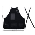 sort textil negru piele naturala coafor frizeriecurea ajustabila