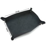 tavita piele naturala neagra suport accesorii