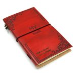 Jurnal cadou din piele naturala rosu